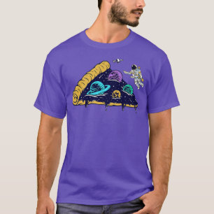 Funny Astronaut On The Moon Pizza Planet Space Ast T-Shirt
