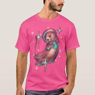 Funny Astronaut Otter Just Anotter Day In Otter Sp T-Shirt