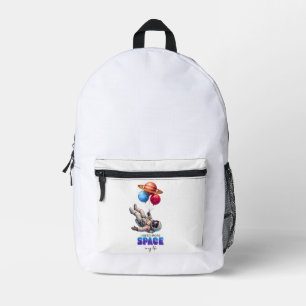 Funny Astronaut Planet Balloons - I Need More Spac Printed Backpack