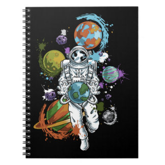 Funny Astronaut Planet Space Solar System Notebook