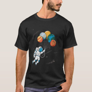 Funny Astronaut Planets Astronomy Space Vintage T-Shirt