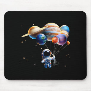 Funny Astronaut Planets Gift Men Women Kids Mouse Mat