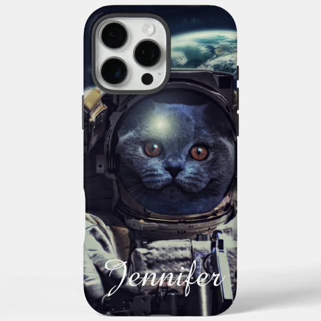 Funny Astronaut Shorthair Cat in Space             Case-Mate iPhone Case (Back)