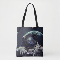 Funny Astronaut Shorthair Cat in Space            