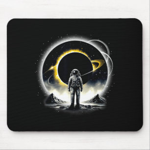 Funny Astronaut Space Eclipse Planet Science Solar Mouse Mat