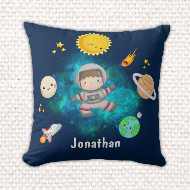 Funny Astronaut Spaceship Boy Gift Cushion (Creator Uploaded)