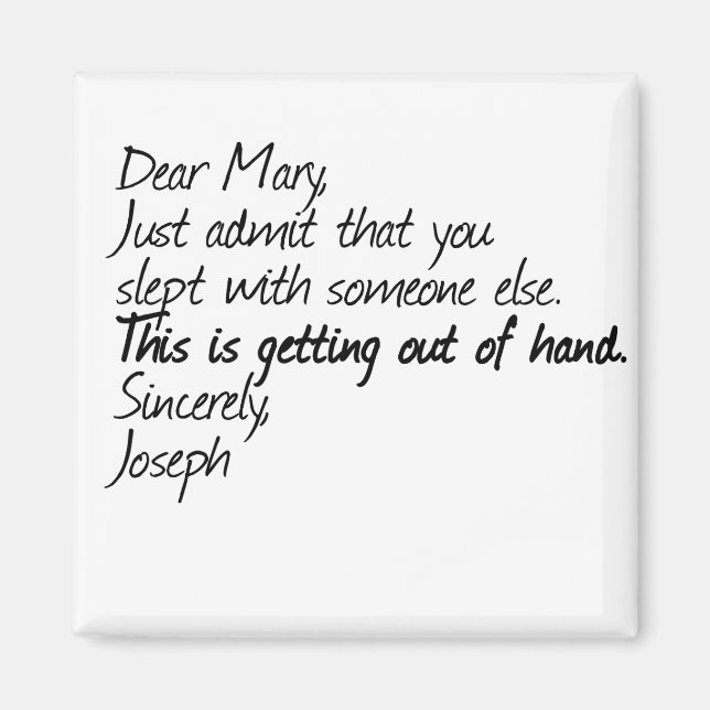 Funny atheist design magnet (Front)