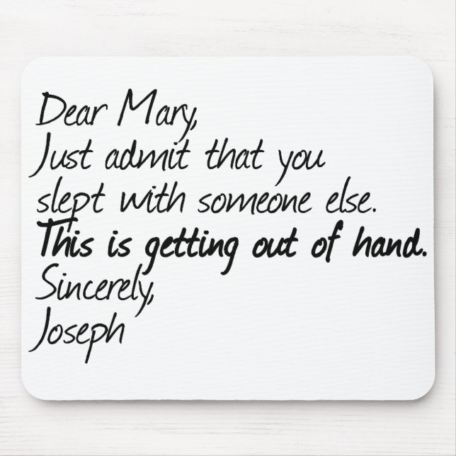 Funny atheist design mouse mat (Front)