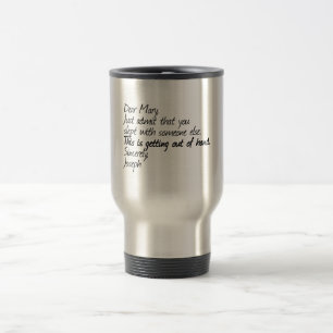 Funny atheist design travel mug