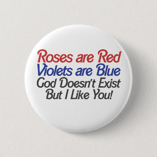 Funny Atheist Valentines Day Humour 6 Cm Round Badge