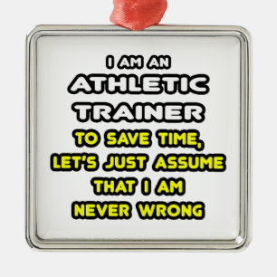 Funny Athletic Trainer T-Shirts Metal Tree Decoration
