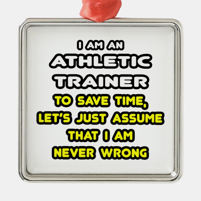 Funny Athletic Trainer T-Shirts Metal Tree Decoration (Front)
