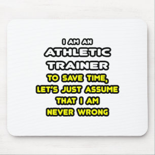 Funny Athletic Trainer T-Shirts Mouse Mat