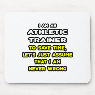 Funny Athletic Trainer T-Shirts Mouse Mat