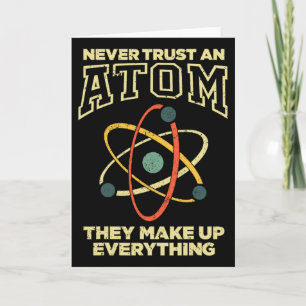 Funny Atom Art Men Women Stem Molecule Chemistry T Card