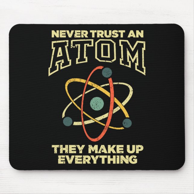 Funny Atom Art Men Women Stem Molecule Chemistry T Mouse Mat (Front)