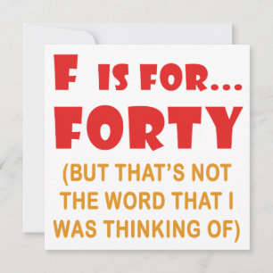 Funny Attitude 40th Birthday Gag Gifts Card