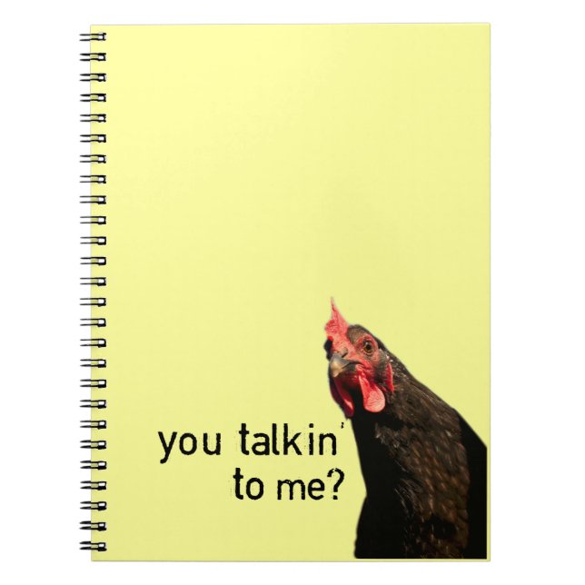 Funny Attitude Chicken Notebook (Front)