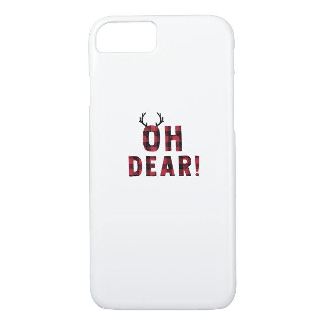 Funny Attitude Oh Dear Plaid Deer Creative Design  Case-Mate iPhone Case (Back)