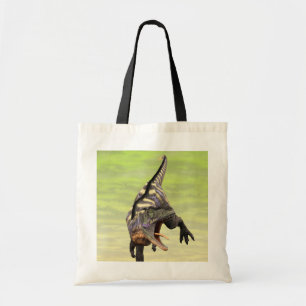 Funny Aucasaurus Roaring Prehistoric Dino Art Tote Bag