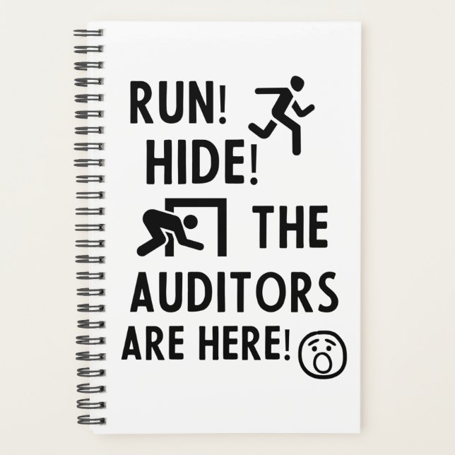 Funny Auditor Notebook Planner Accountant Gift (Front)