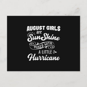 Funny August Birthday Shirts Gifts Announcement Postcard
