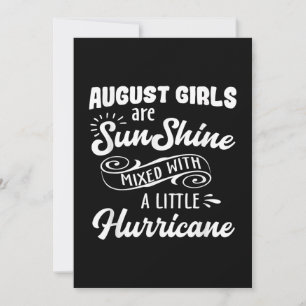 Funny August Birthday Shirts Gifts Holiday Card