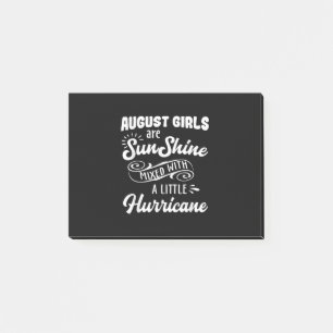 Funny August Birthday Shirts Gifts Post-it Notes