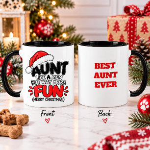 Funny Aunt Christmas Fun Family Holiday Gift Mug
