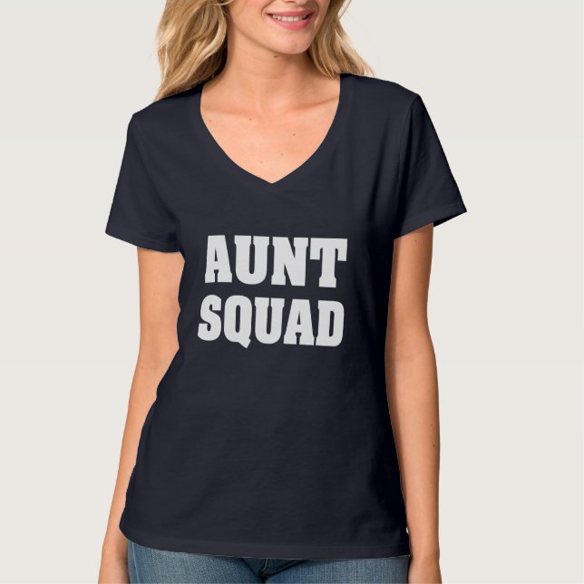Funny Aunt Squad women's shirt (Front)