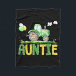 Funny Auntie Birthday Boy Tractor Farm Truck Match Fleece Blanket<br><div class="desc">Funny Auntie Birthday Boy Tractor Farm Truck Matching</div>