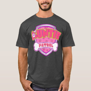 Funny Auntie Patrol Dog Mum Dad For Men Women T-Shirt