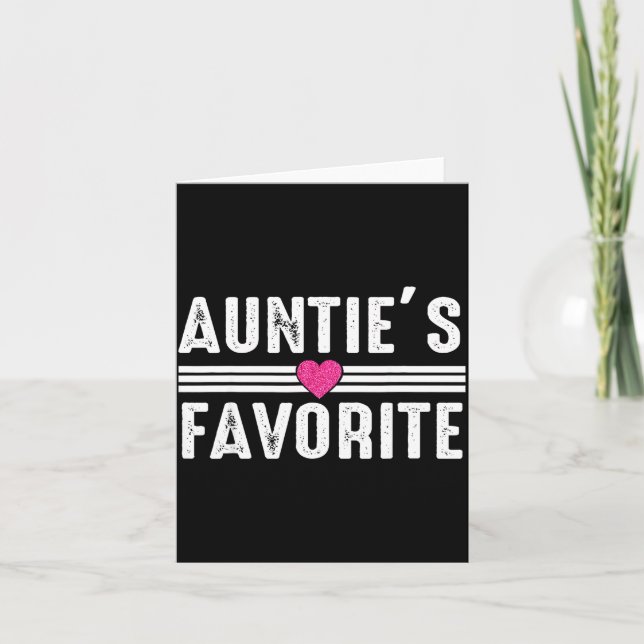 Funny Auntie'ss Favorite Son Daughter I'm Auntie's Card (Front)