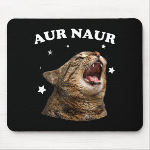 Funny Aur Naur Cat Style Oh No Surprised Cat Meme Mouse Mat