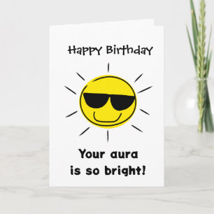 Funny Aura Birthday Card