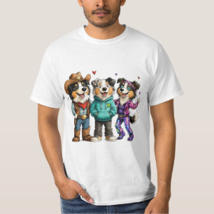 Funny Aussie Dog Shirt Cute Trio Tee