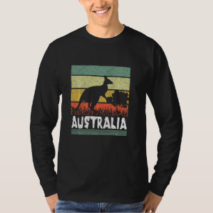 Funny Australia Day Funny Australian Kangaroo Vint T-Shirt