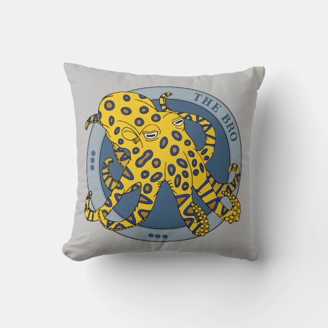 Funny Australian Blue Ringed Octopus Cushion (Front)