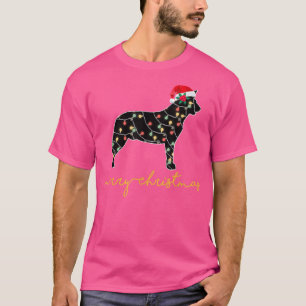 Funny Australian Cattle Dog Tree Christmas Lights T-Shirt