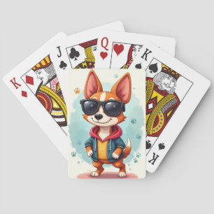 Funny Australian Kelpie Kawaii Dog Playing Cards