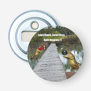 Funny Australian Lawn Bowls Design, Bottle Opener