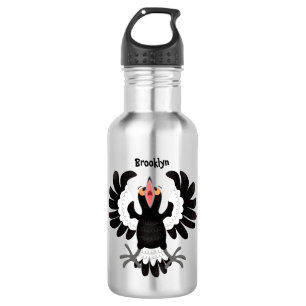 Funny Australian magpie cartoon illustration 532 Ml Water Bottle