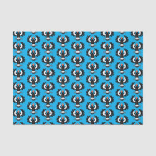 Funny Australian magpie cartoon illustration Tissue Paper