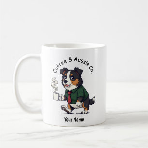 Funny Australian Shepherd dog Business Suit Coffee Mug