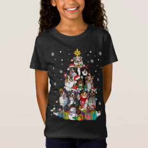 Funny Australian Shepherd Dog Christmas Tree Xmas T-Shirt