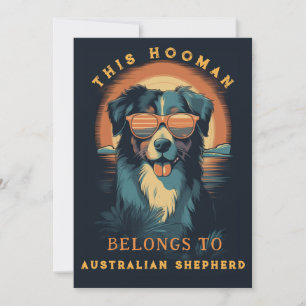 Funny Australian Shepherd Dog Parent Personalised Announcement