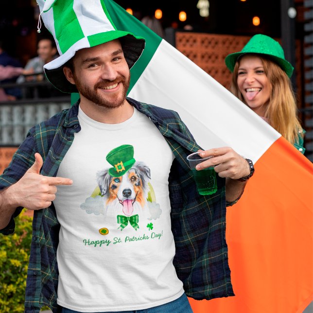 Funny Australian Shepherd Gold St. Patricks Day T-Shirt (Creator Uploaded)
