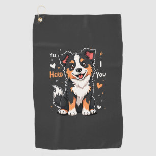 Funny Australian Shepherd Mum Gifts Aussie Yes I H Golf Towel