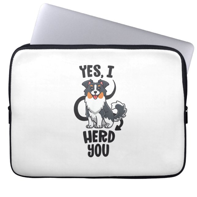 Funny Australian Shepherd Mum Gifts Aussie Yes I H Laptop Sleeve (Front)