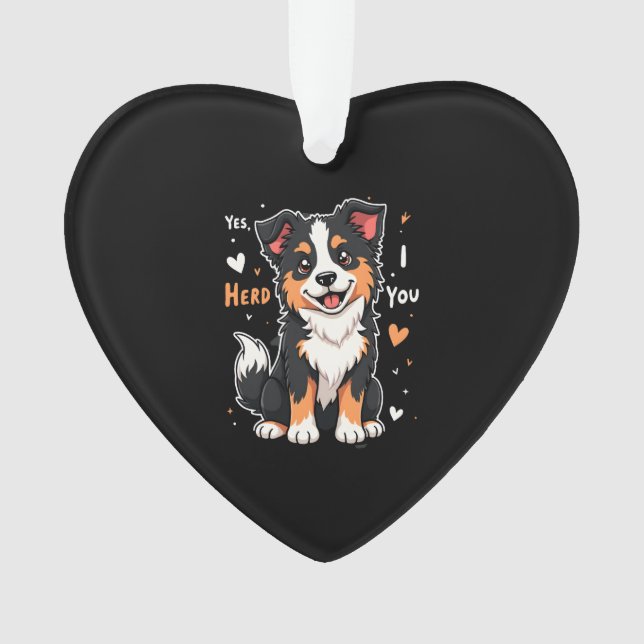 Funny Australian Shepherd Mum Gifts Aussie Yes I H Ornament (Front)